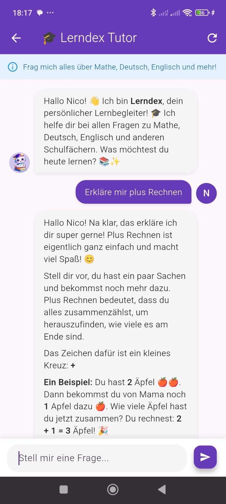 Lerndex AI Tutor Chat